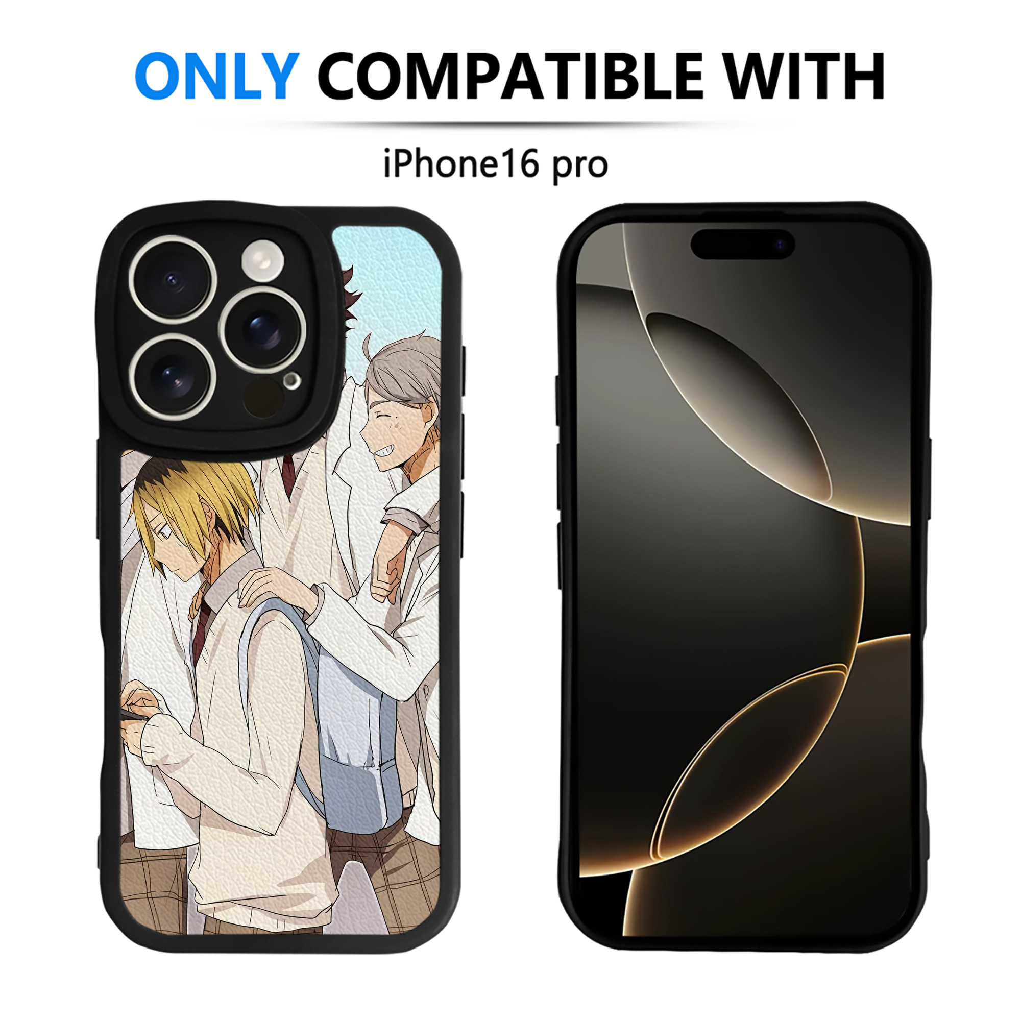 （画像用） ハイキュー!! Haikyu!! 【iPhone 16シリーズ対応】シリコンスマホケース（レザー調） 材質：シリコン